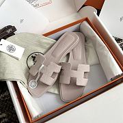 Hermes Oran Light Pink Epsom Slides - 4