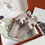 Hermes Oran Light Pink Epsom Slides - 3