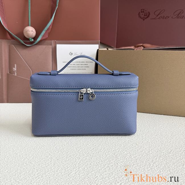 Loro Piana L19 Bag Blue Silver 19x11x6.5cm - 1