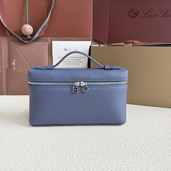 Loro Piana L19 Bag Blue Silver 19x11x6.5cm