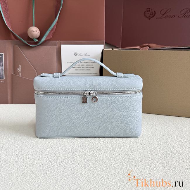 Loro Piana L19 Bag Light Blue Silver 19x11x6.5cm - 1