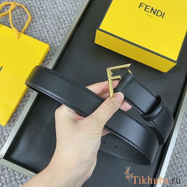 Fendi Belt Black Gold 3.5cm - 1