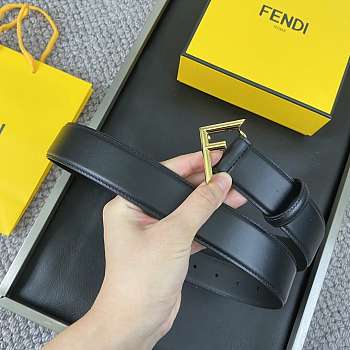 Fendi Belt Black Gold 3.5cm