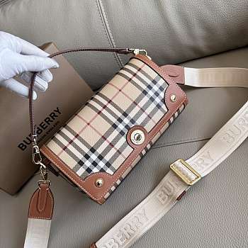 Burberry Top Handle Note Bag Brown 24 x 8 x 14 cm