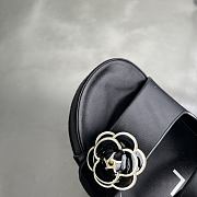 Chanel Camellia Black Sandals  - 4