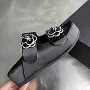 Chanel Camellia Black Sandals  - 3