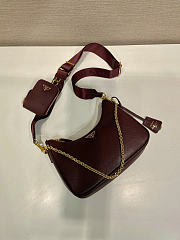 Prada Re-Edition 2005 Saffiano Bag Burgundy 22x18x6cm - 4