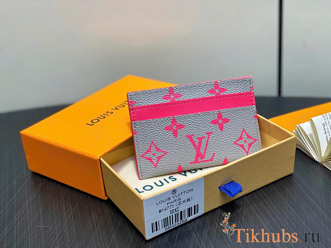 Louis Vuitton LV Double Card Holder Grey 11x7x1.5cm - 1