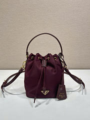 Prada Re-Nylon Pouch Burgundy 19.5x15.5x10cm - 1