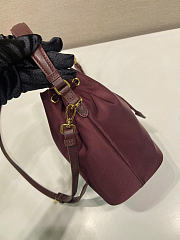 Prada Re-Nylon Pouch Burgundy 19.5x15.5x10cm - 6