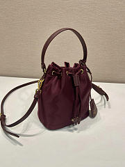 Prada Re-Nylon Pouch Burgundy 19.5x15.5x10cm - 4