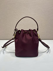 Prada Re-Nylon Pouch Burgundy 19.5x15.5x10cm - 3