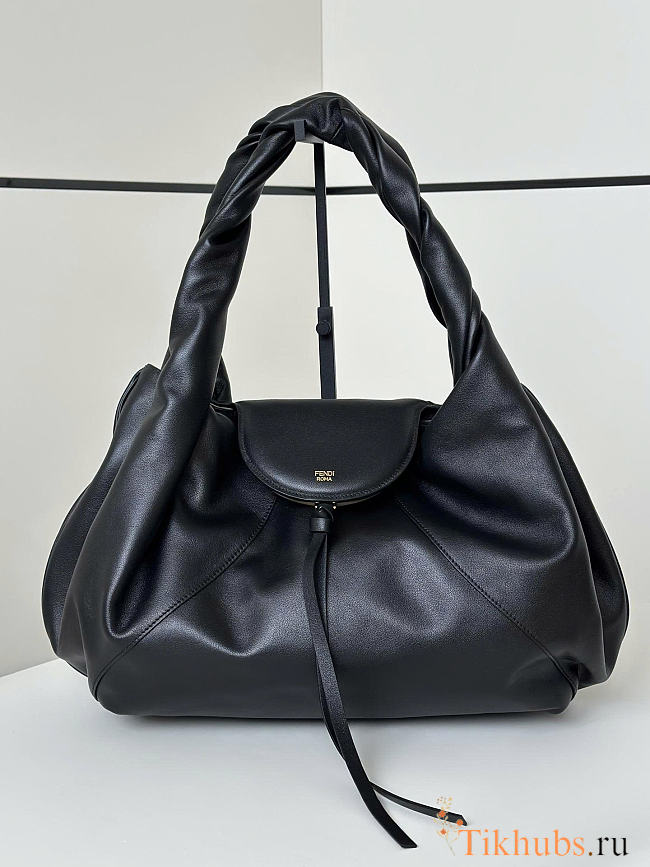 Fendi Spy Black Leather Bag 48x20x22cm - 1