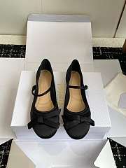 Dior Lovely-D Ballet Flat Black Satin - 1