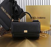 Dolce & Gabbana Miss Sicily Black Leather Wallet 20x11x3cm - 1
