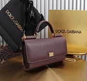 Dolce & Gabbana Miss Sicily Burgundy Leather Wallet 20x11x3cm - 4