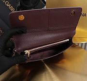 Dolce & Gabbana Miss Sicily Burgundy Leather Wallet 20x11x3cm - 3