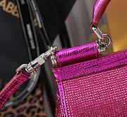 Dolce & Gabbana Small Rhinestone Sicily Tote Bag Pink 18x11x6cm - 6