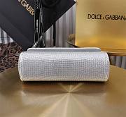 Dolce & Gabbana Small Rhinestone Sicily Tote Bag Silver 18x11x6cm - 4