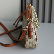 Gucci GG Emblem Small Shoulder Bag Brown 24x16.5x5.5cm - 5