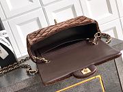 Chanel Flap Bag Velvet Gold Dark Brown 20cm - 6