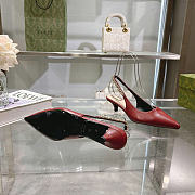 Gucci Signoria Slingback Pump Red Leather Heel 4.5cm - 4