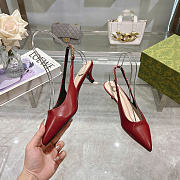 Gucci Signoria Slingback Pump Red Leather Heel 4.5cm - 2