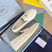 Prada Cream Suede Loafer - 2