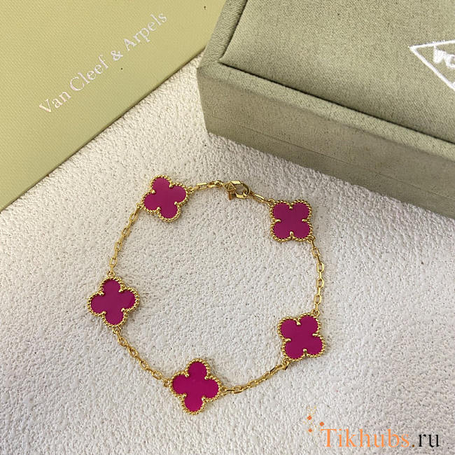 Van Cleef & Arpels Alhambra Fuchsia Bracelet - 1