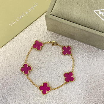 Van Cleef & Arpels Alhambra Fuchsia Bracelet