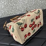 Valentino Garavani Small Shopping Bag Raffia Cherryfic 22x19x12cm - 6