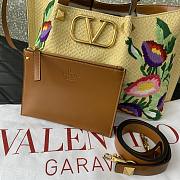 Valentino Medium Shopping Bag Raffia Floral 35x25x17cm - 6