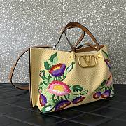 Valentino Medium Shopping Bag Raffia Floral 35x25x17cm - 2