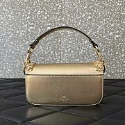 Valentino Locò Small Jeweled Gold Leather Shoulder Bag 19x10.5x5cm - 4