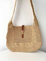 YSL Le 5 à 7 Supple Large Raffia Crochet 30x37x14cm - 1
