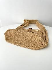 YSL Le 5 à 7 Supple Large Raffia Crochet 30x37x14cm - 5