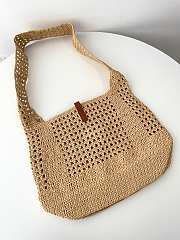 YSL Le 5 à 7 Supple Large Raffia Crochet 30x37x14cm - 4