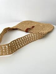 YSL Le 5 à 7 Supple Large Raffia Crochet 30x37x14cm - 3