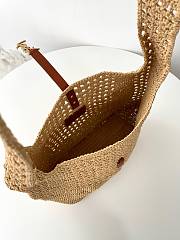 YSL Le 5 à 7 Supple Large Raffia Crochet 30x37x14cm - 2