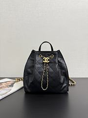Chanel 25 Backpack Black Caviar Gold 23x23x14cm - 1