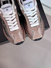 Chanel CC Logo Metallic Pink Sneakers  - 5