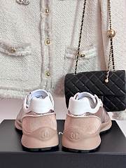 Chanel CC Logo Metallic Pink Sneakers  - 3