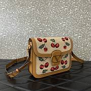 Valentino Garavani 9To5 Shoulder Bag Raffia Cherryfic 24.5x18.5x8cm - 5