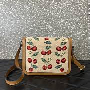 Valentino Garavani 9To5 Shoulder Bag Raffia Cherryfic 24.5x18.5x8cm - 4