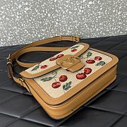 Valentino Garavani 9To5 Shoulder Bag Raffia Cherryfic 24.5x18.5x8cm - 3