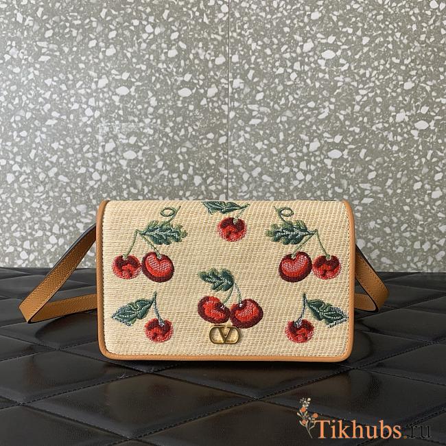Valentino Raffia Cherry Mini Bag 20x12x5cm - 1