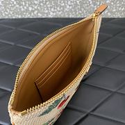 Valentino Vlogo Signature Pouch Raffia Cherryfic 24x16x1cm - 3