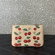 Valentino Vlogo Signature Pouch Raffia Cherryfic 24x16x1cm - 2