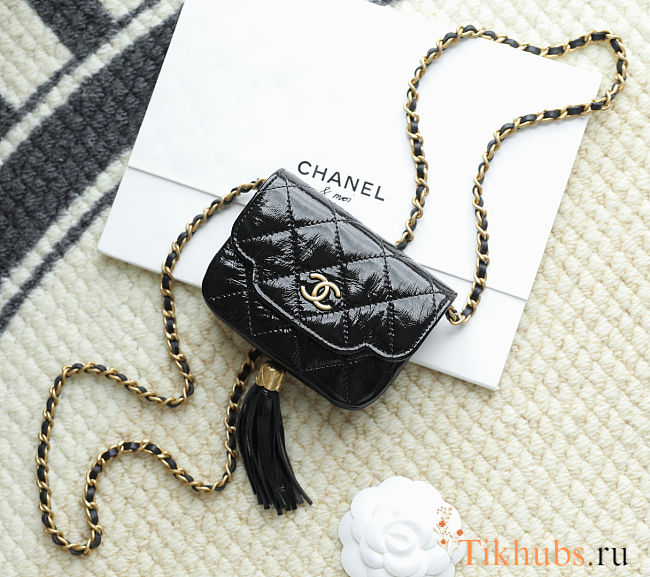 Chanel Clutch Bag With Chain Black 11x8.5x3.5cm - 1