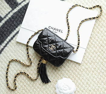 Chanel Clutch Bag With Chain Black 11x8.5x3.5cm